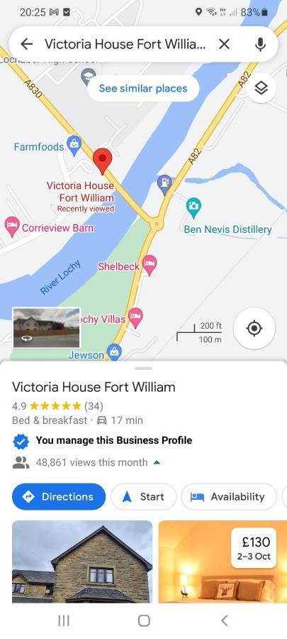 Victoria House Bed And Breakfast Fort William Exteriér fotografie